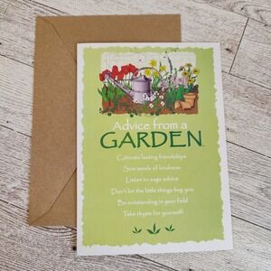 Advice For Life Garden‎ Greeting Card Inspirational Blank Inside All Occasion